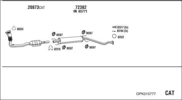 Fonos OPK015777 - Система випуску ОГ autozip.com.ua