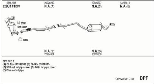 Fonos OPK033191A - Система випуску ОГ autozip.com.ua