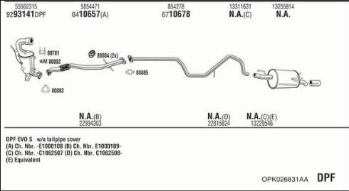 Fonos OPK026831AA - Система випуску ОГ autozip.com.ua