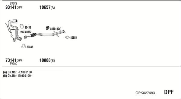 Fonos OPK027483 - Система випуску ОГ autozip.com.ua