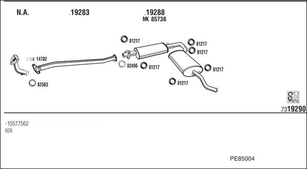 Fonos PE85004 - Система випуску ОГ autozip.com.ua