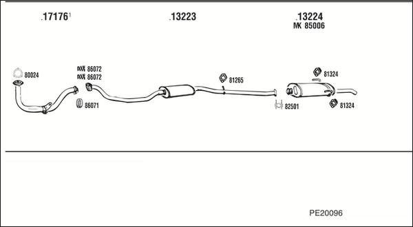 Fonos PE20096 - Система випуску ОГ autozip.com.ua