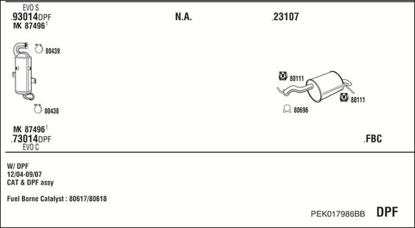 Fonos PEK017986BB - Система випуску ОГ autozip.com.ua