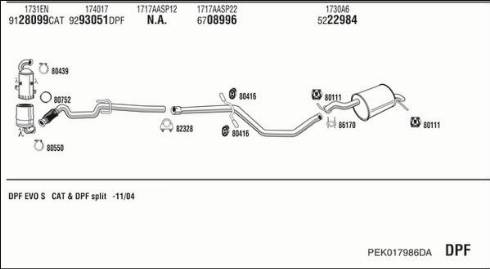 Fonos PEK017986DA - Система випуску ОГ autozip.com.ua