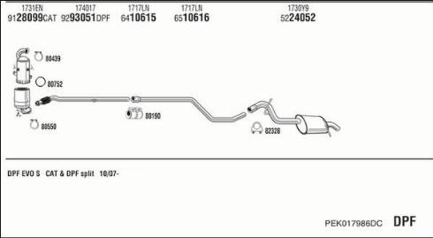 Fonos PEK017986DC - Система випуску ОГ autozip.com.ua