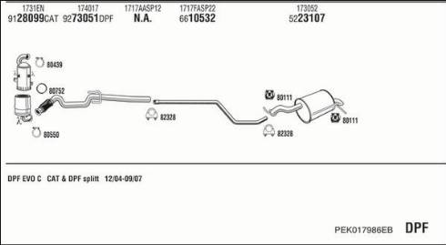 Fonos PEK017986EB - Система випуску ОГ autozip.com.ua