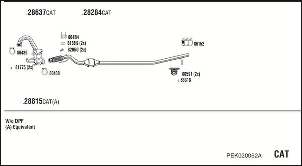 Fonos PEK020062A - Система випуску ОГ autozip.com.ua