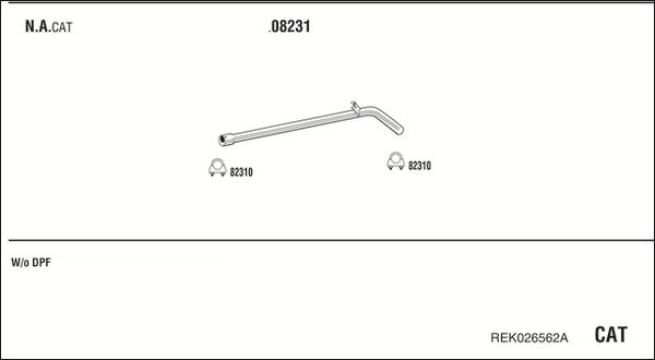 Fonos REK026562A - Система випуску ОГ autozip.com.ua