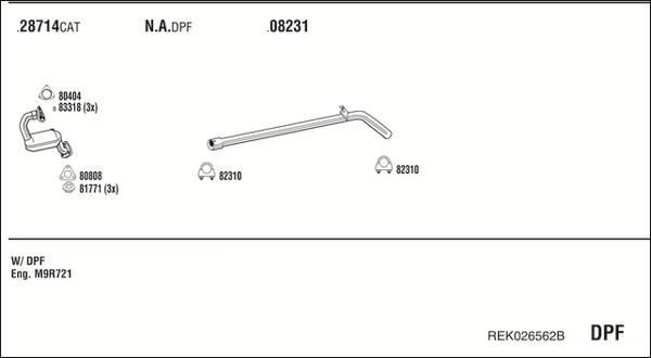 Fonos REK026562B - Система випуску ОГ autozip.com.ua