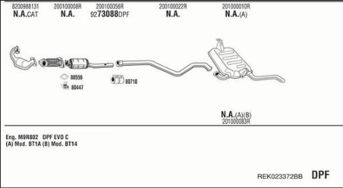 Fonos REK023372BB - Система випуску ОГ autozip.com.ua