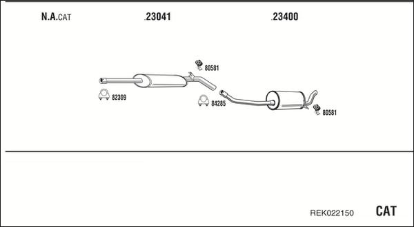 Fonos REK022150 - Система випуску ОГ autozip.com.ua