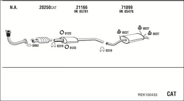 Fonos REK100433 - Система випуску ОГ autozip.com.ua