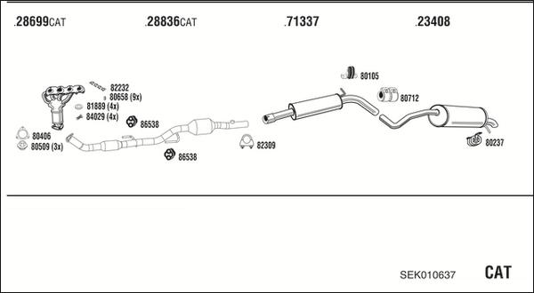 Fonos SEK010637 - Система випуску ОГ autozip.com.ua