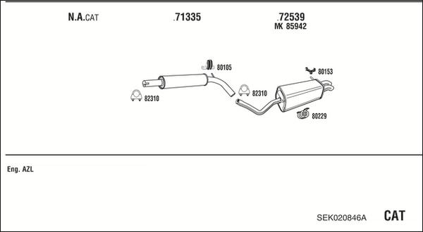 Fonos SEK020846A - Система випуску ОГ autozip.com.ua