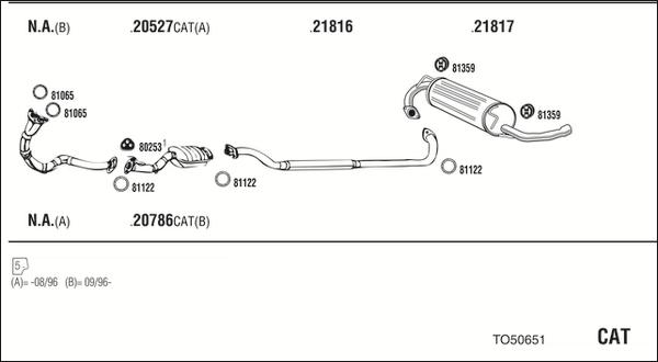 Fonos TO50651 - Система випуску ОГ autozip.com.ua