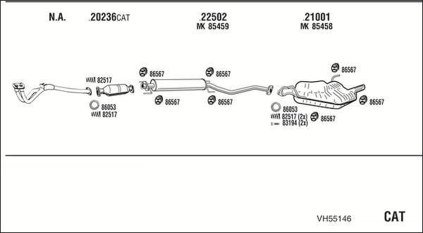 Fonos VH55146 - Система випуску ОГ autozip.com.ua