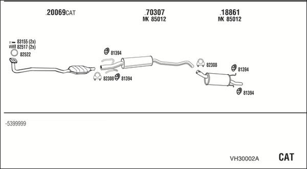 Fonos VH30002A - Система випуску ОГ autozip.com.ua