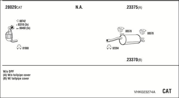 Fonos VHK023274A - Система випуску ОГ autozip.com.ua