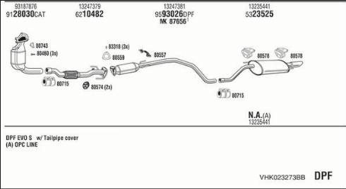 Fonos VHK023273BB - Система випуску ОГ autozip.com.ua