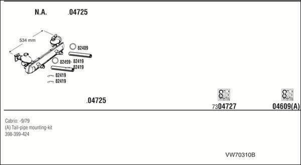 Fonos VW70310B - Система випуску ОГ autozip.com.ua