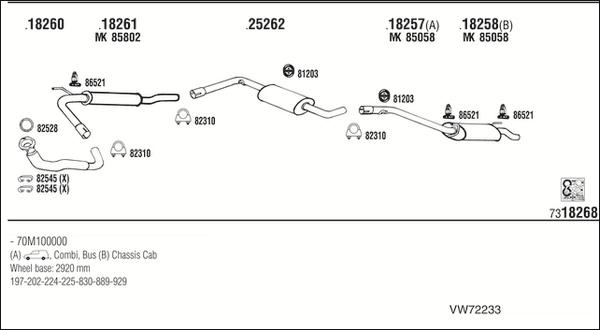 Fonos VW72233 - Система випуску ОГ autozip.com.ua