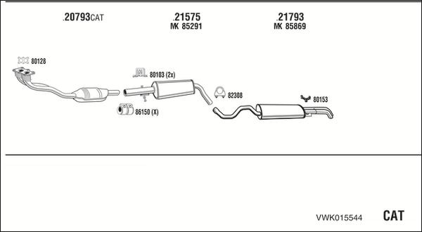 Fonos VWK015544 - Система випуску ОГ autozip.com.ua