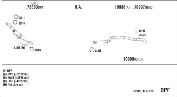 Fonos VWK010813B - Система випуску ОГ autozip.com.ua