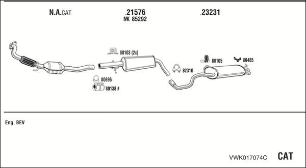 Fonos VWK017074C - Система випуску ОГ autozip.com.ua