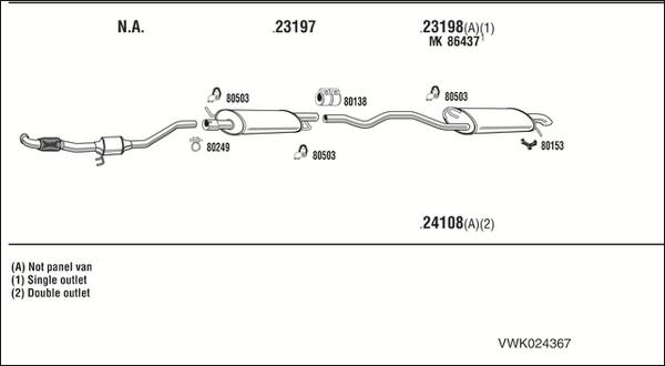 Fonos VWK024367 - Система випуску ОГ autozip.com.ua