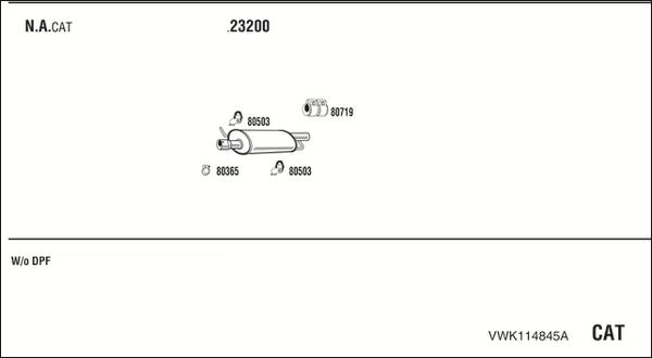 Fonos VWK114845A - Система випуску ОГ autozip.com.ua