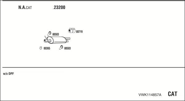 Fonos VWK114857A - Система випуску ОГ autozip.com.ua
