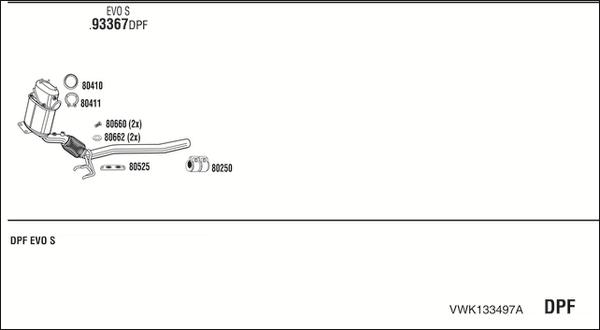 Fonos VWK133497A - Система випуску ОГ autozip.com.ua