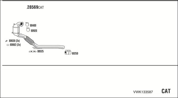 Fonos VWK133587 - Система випуску ОГ autozip.com.ua