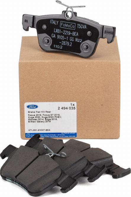 FORD 2494035 - Гальмівні колодки, дискові гальма autozip.com.ua