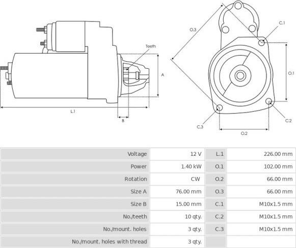 FORD F02F11000AA - Стартер autozip.com.ua