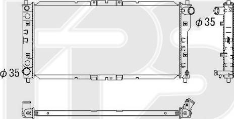 FPS FP 44 A965 - Радіатор, охолодження двигуна autozip.com.ua
