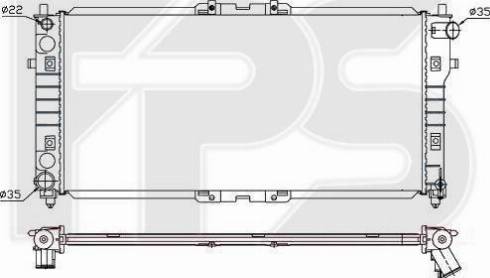 FPS FP 44 A962-X - Радіатор, охолодження двигуна autozip.com.ua