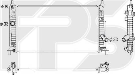 FPS FP 44 A306-X - Радіатор, охолодження двигуна autozip.com.ua