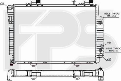 FPS FP 46 A976 - Радіатор, охолодження двигуна autozip.com.ua