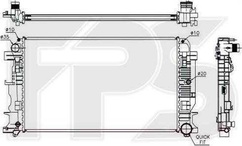 FPS FP 46 A60 - Радіатор, охолодження двигуна autozip.com.ua