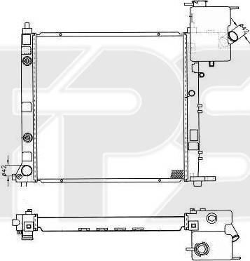 FPS FP 46 A1028 - Радіатор, охолодження двигуна autozip.com.ua