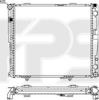 FPS FP 46 A1192 - Радіатор, охолодження двигуна autozip.com.ua