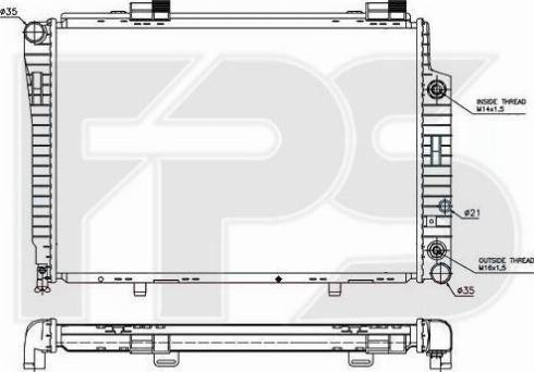 FPS FP 46 A205 - Радіатор, охолодження двигуна autozip.com.ua