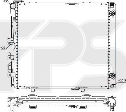 FPS FP 46 A211 - Радіатор, охолодження двигуна autozip.com.ua