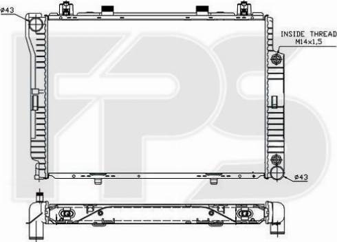 FPS FP 46 A222 - Радіатор, охолодження двигуна autozip.com.ua