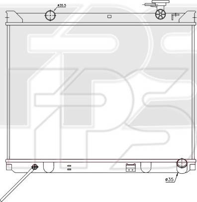 FPS FP 40 A1441-X - Радіатор, охолодження двигуна autozip.com.ua