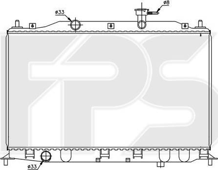 FPS FP 40 A262-X - Радіатор, охолодження двигуна autozip.com.ua