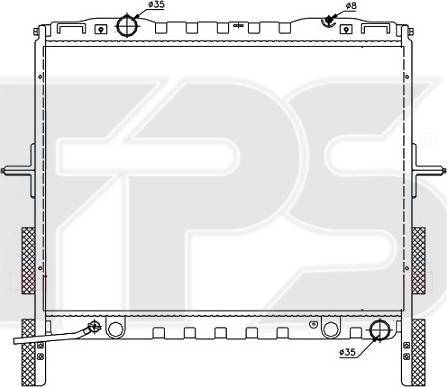 FPS FP 40 A713 - Радіатор, охолодження двигуна autozip.com.ua