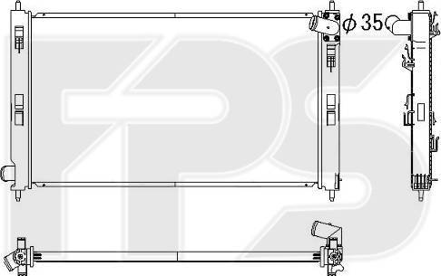 FPS FP 48 A1155 - Радіатор, охолодження двигуна autozip.com.ua