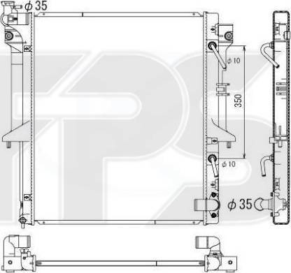 FPS FP 48 A1371-X - Радіатор, охолодження двигуна autozip.com.ua